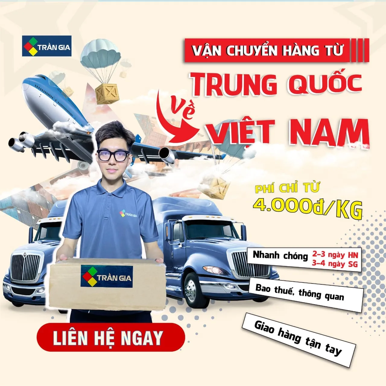 Vận Chuyển Hàng Trung Quốc – Việt Nam: Nhanh Chóng, An Toàn Cùng Trần Gia Logistics