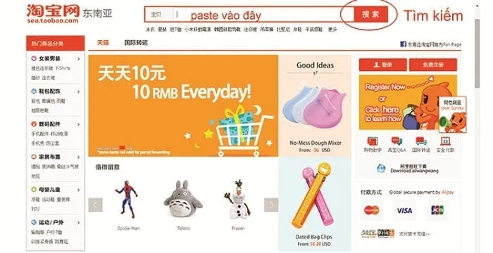 Cách đặt hàng taobao trực tiếp không qua trung gian