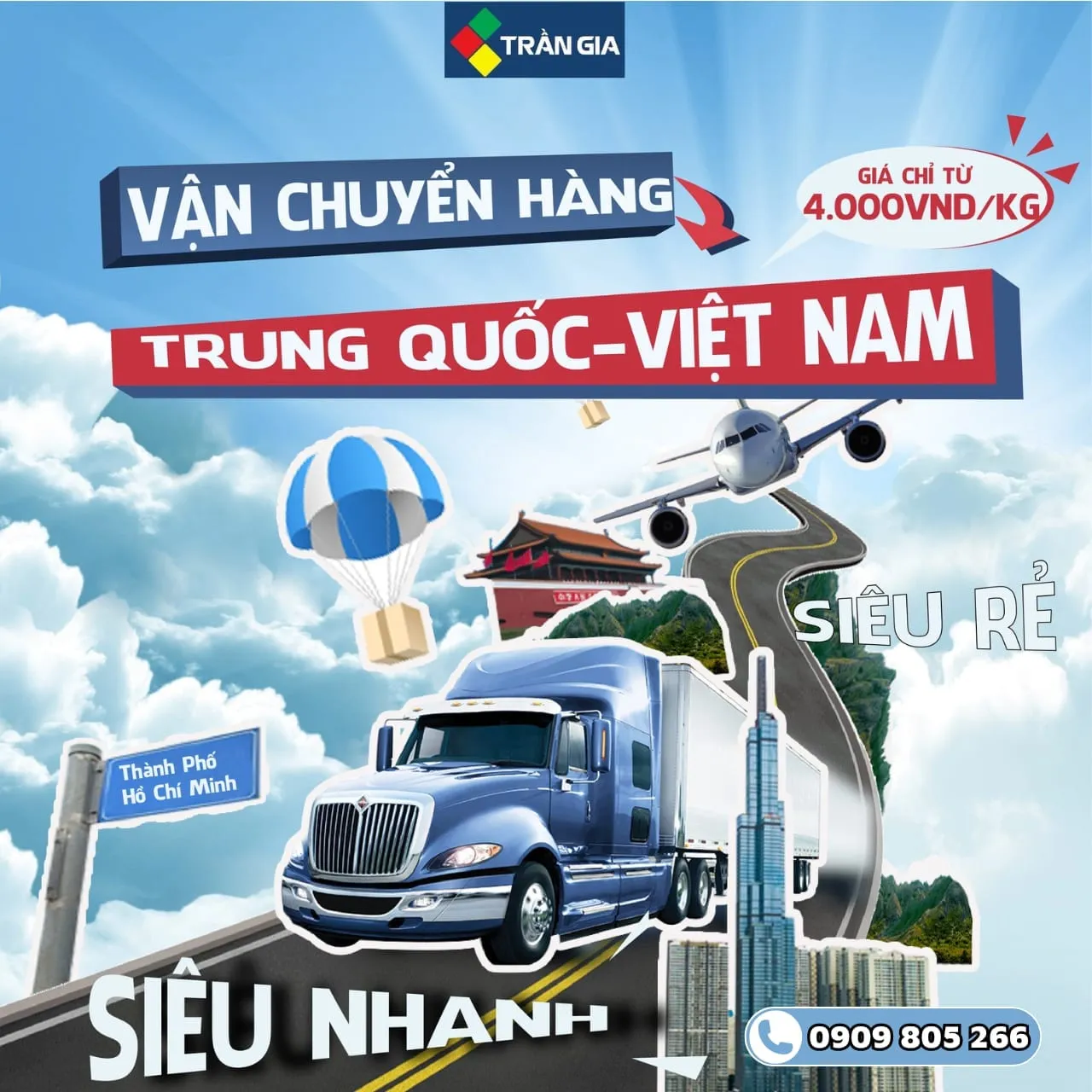 Vận chuyển hàng Trung Quốc giá chỉ từ 4.000đ/kg