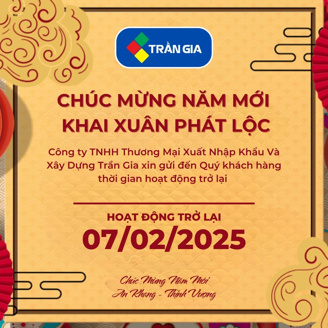 CHÚC MỪNG NĂM MỚI – KHAI XUÂN PHÁT LỘC CÙNG TRẦN GIA!